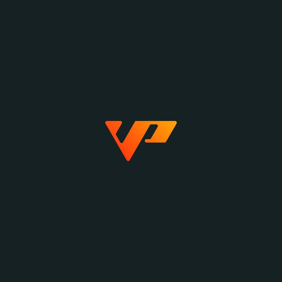 V- und p-Logo-Design-Vektor vektor