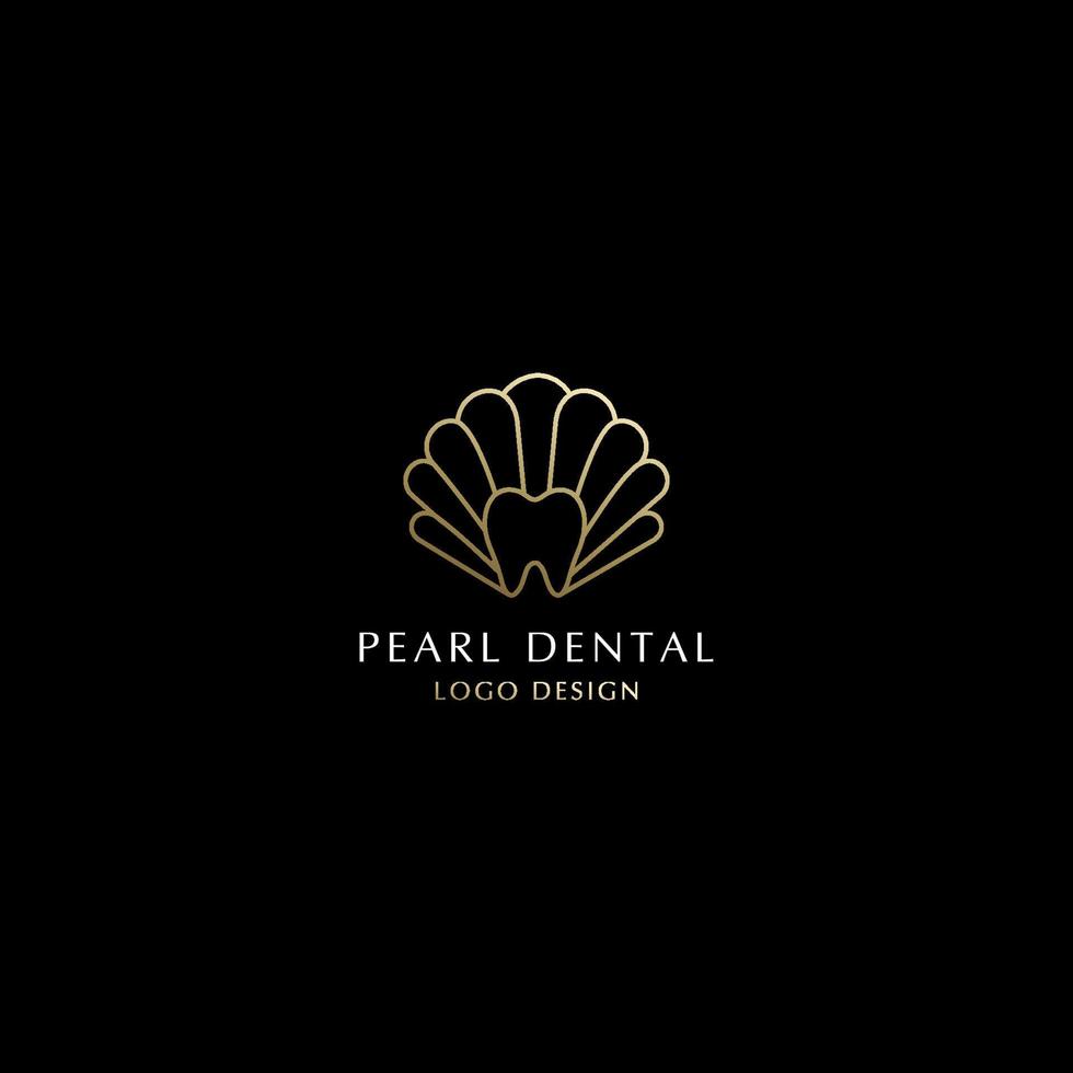 Jakobsmuschel Dental Luxus Logo Design Vektor