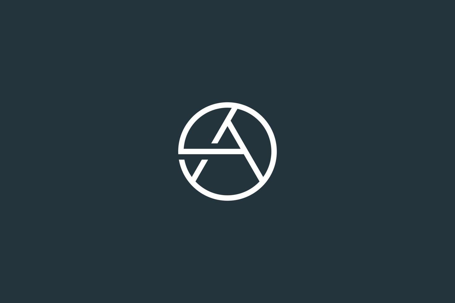 minimal bokstav en logotyp ikon design vektor mall. enkel bokstav a i cirkel logotyp