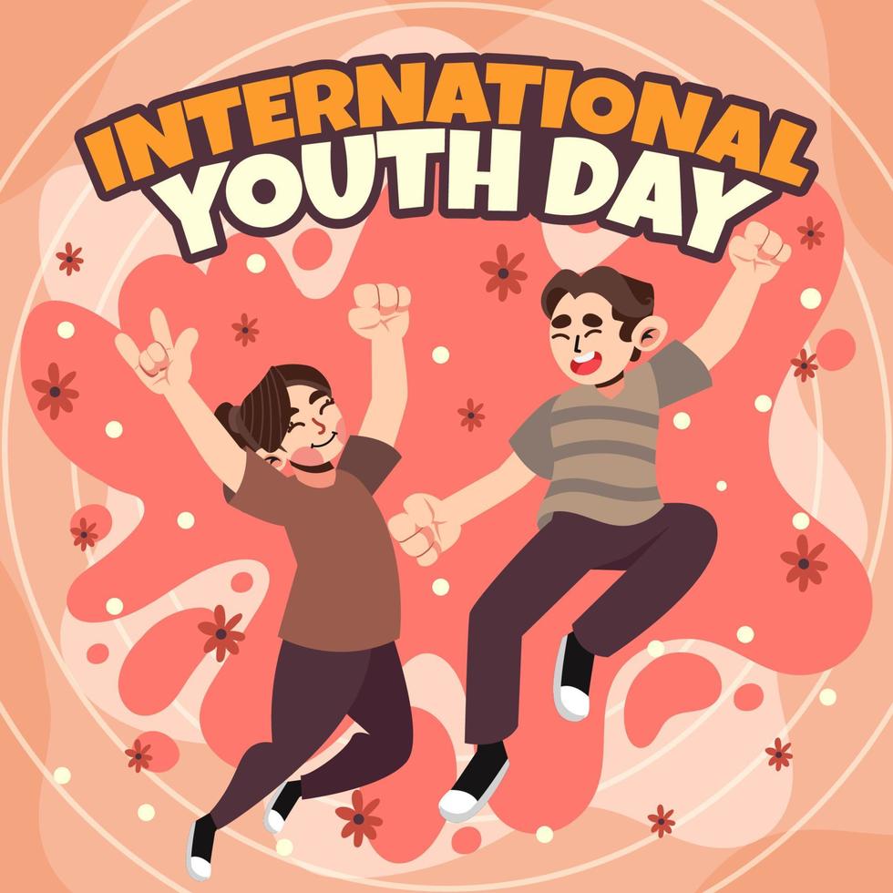 andan av internationella ungdomsdagen vektor