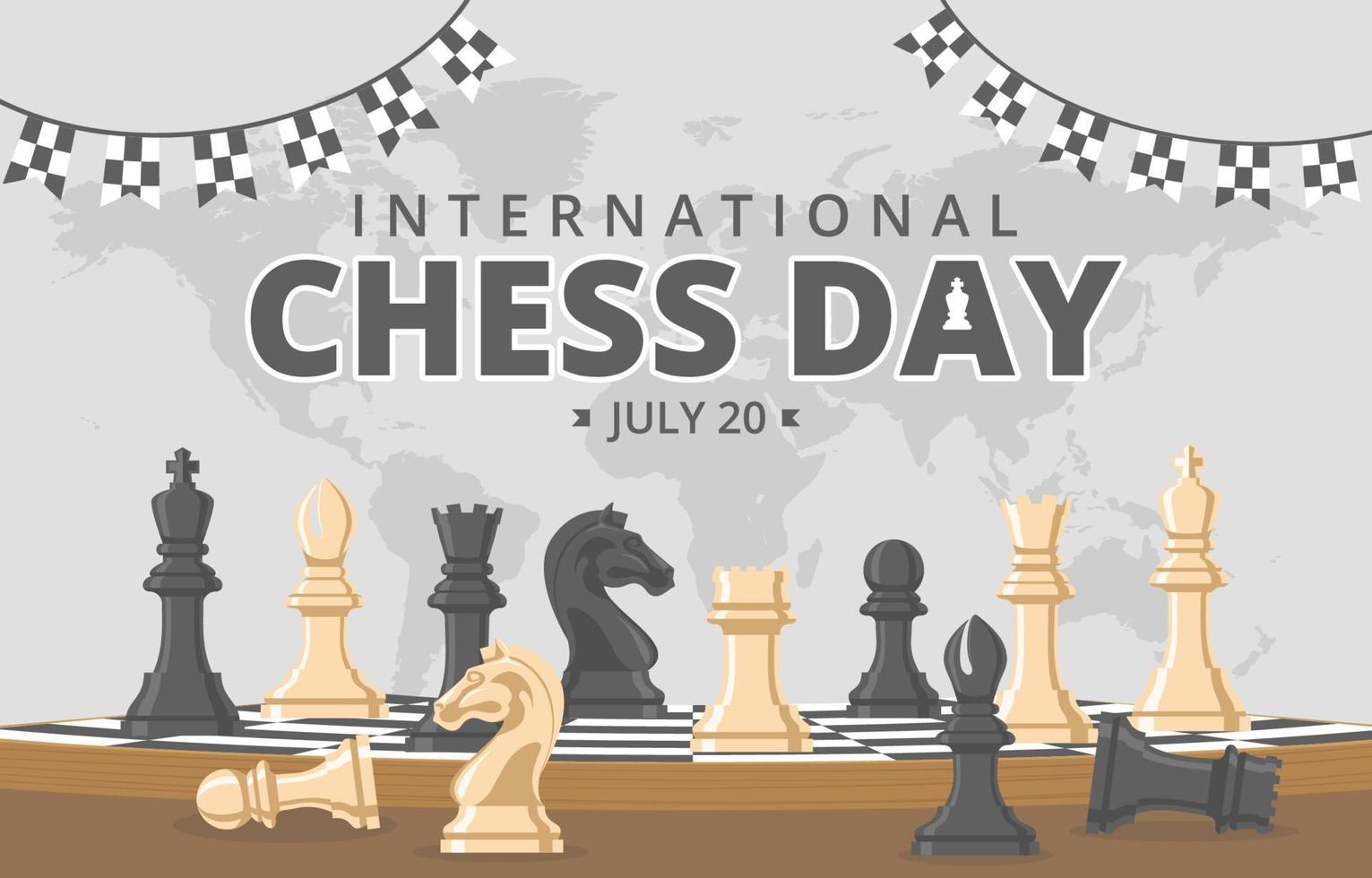 internationella schackdagen illustration vektor