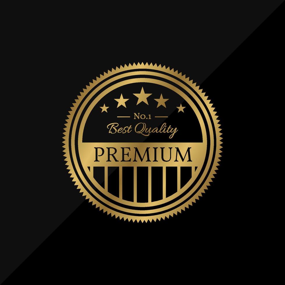 Premium-Produktkreis-Goldvektor-Etikettendesign in bester Qualität vektor