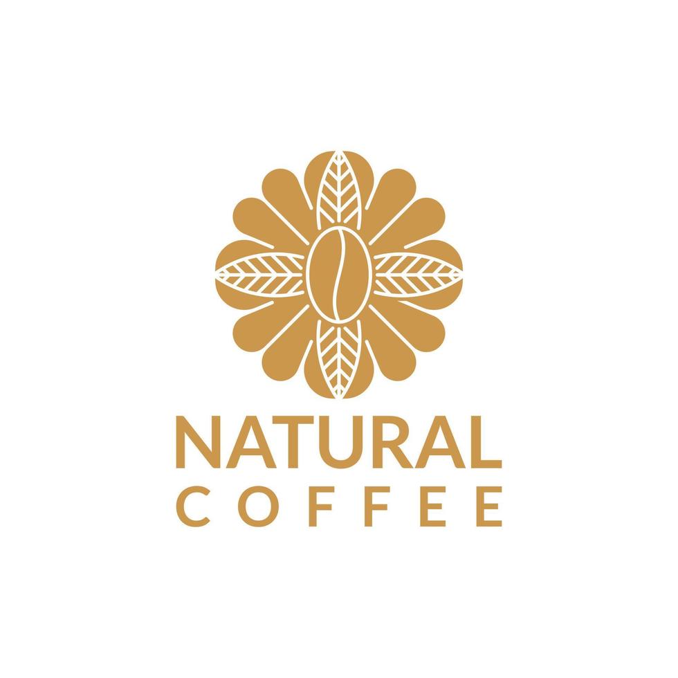 natur kaffe logotyp design vektor