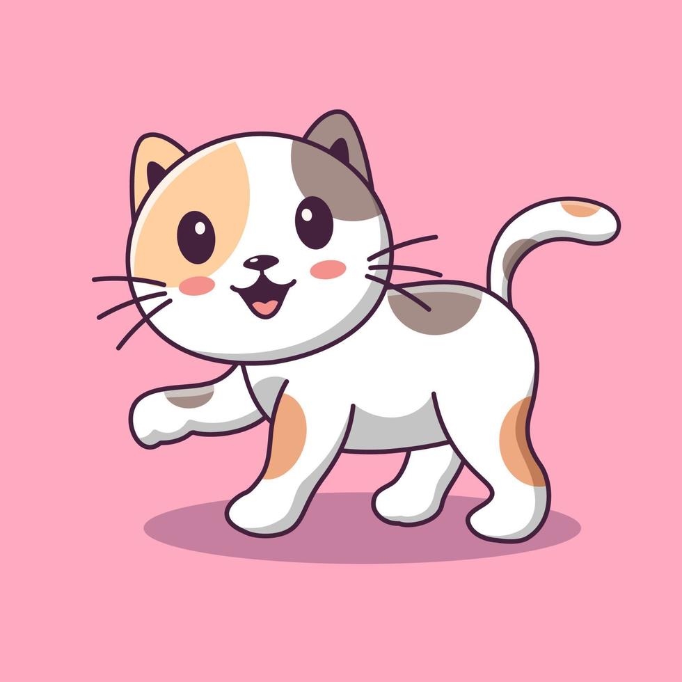 süße Katze Clipart, süße Katze Cartoon präsentiert, Tiere Haustiere, Katze Kätzchen, Kätzchen Clipart, Haustiere Clipart vektor