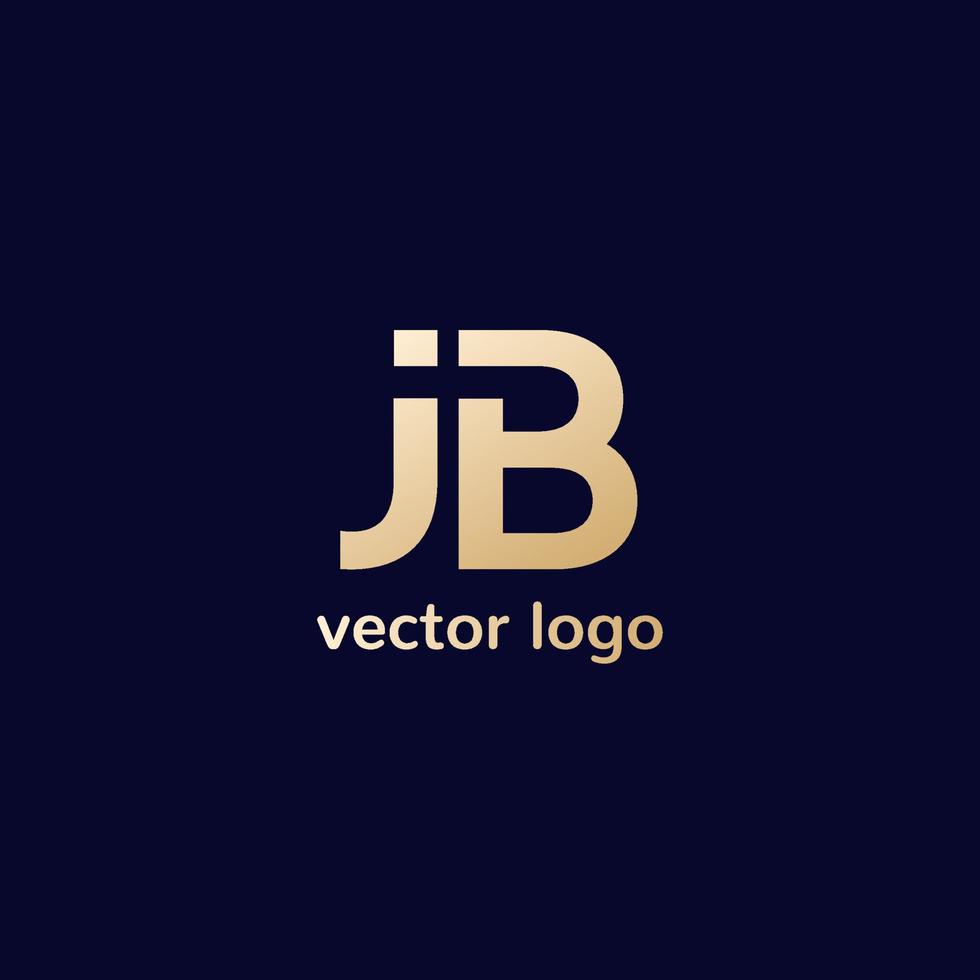 jb-Logo-Design, Vektorbuchstaben vektor