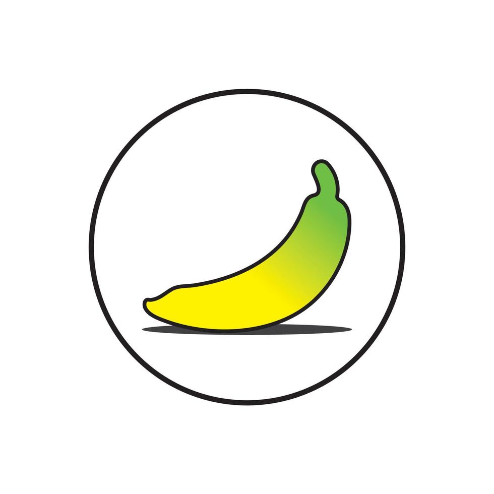 banan frukt logotyp ikon design vektor