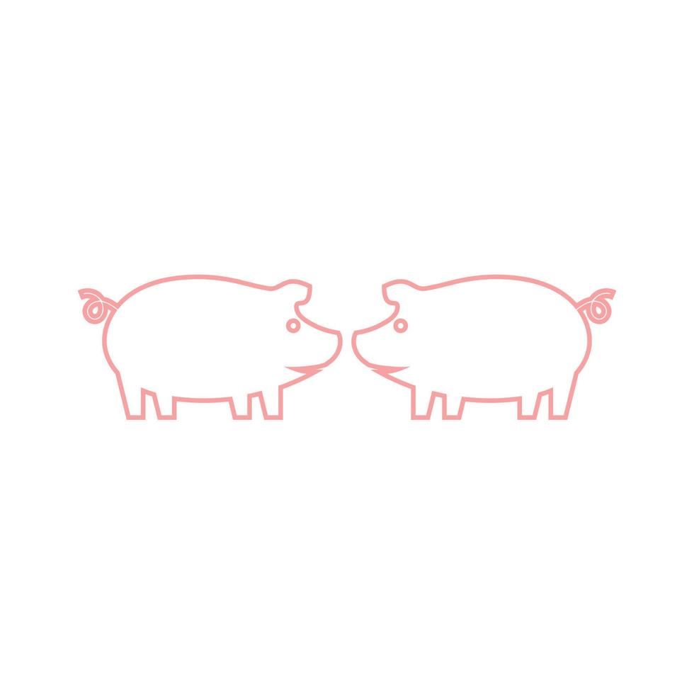 Schwein-Logo-Design-Symbol-Vektor vektor