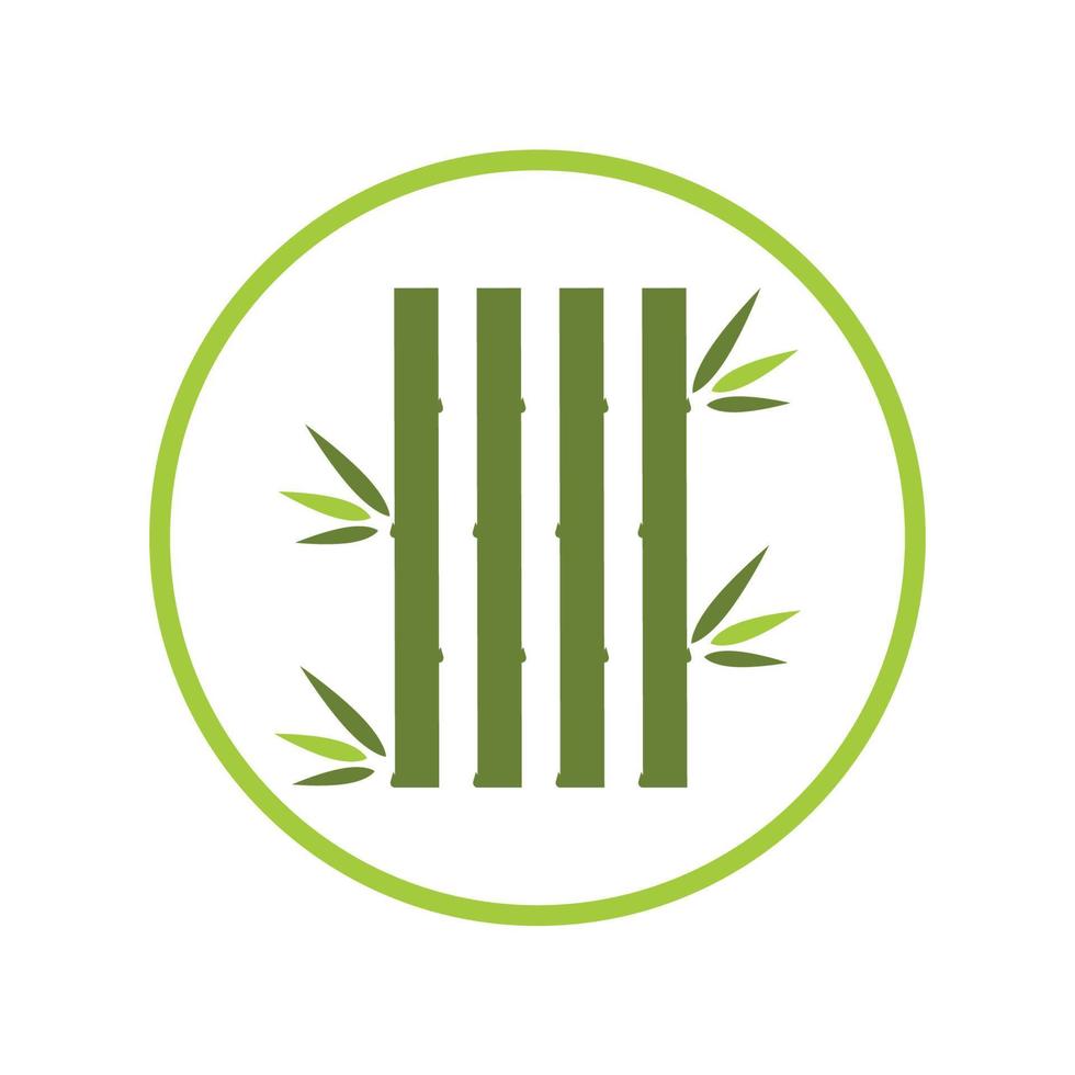 Bambus-Logo-Vorlage Vektor-Symbol vektor