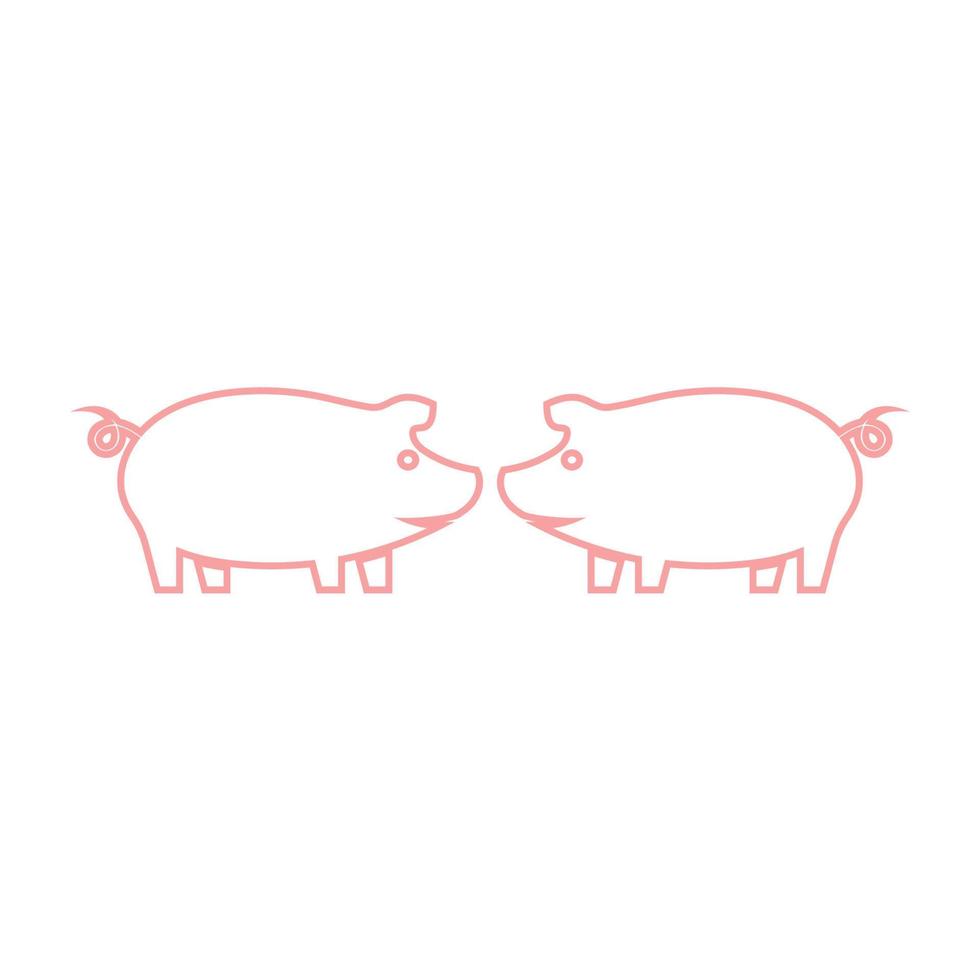 Schwein-Logo-Design-Symbol-Vektor vektor