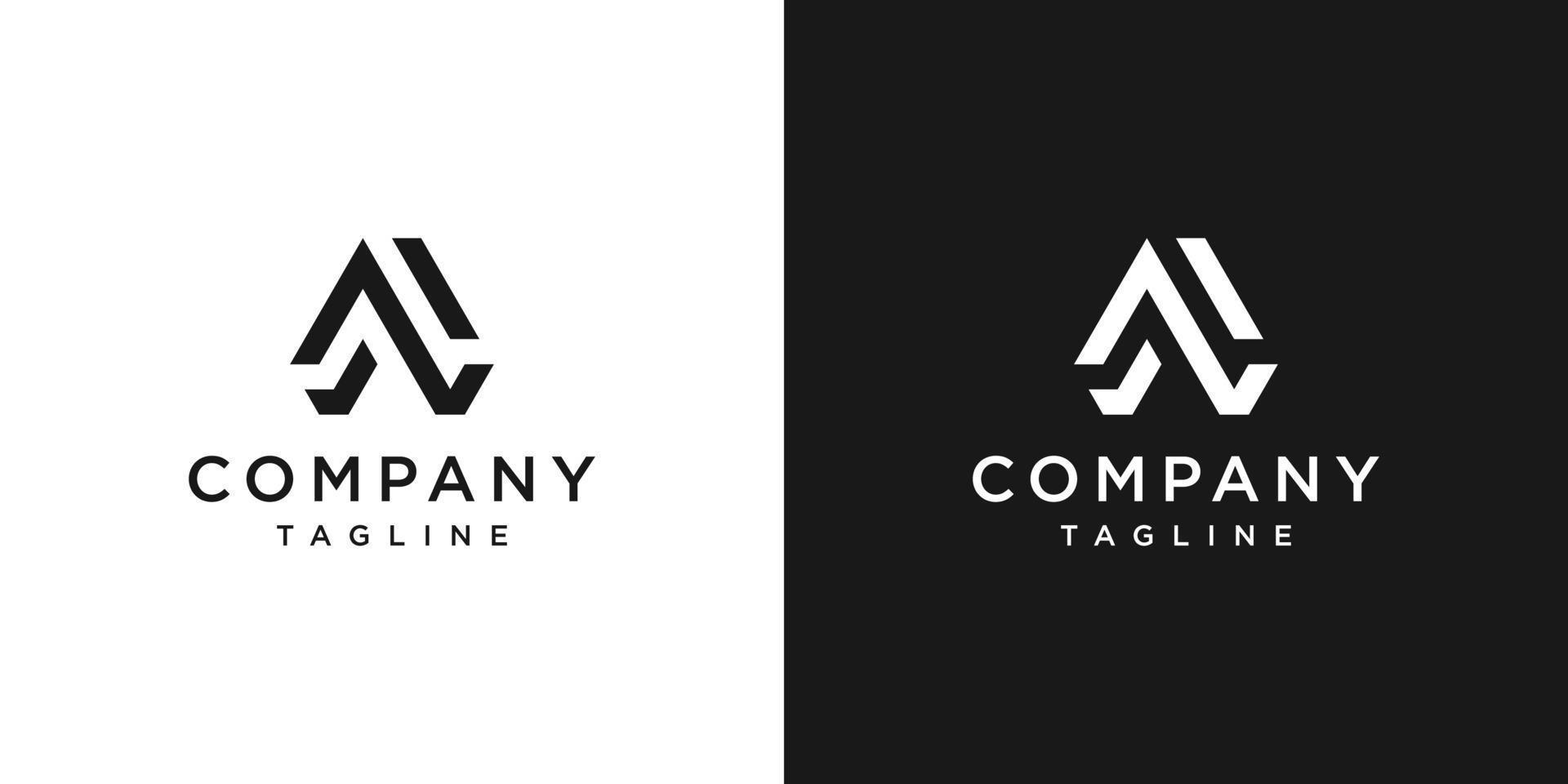kreativa brev ett monogram logotyp designikon mall vit och svart bakgrund vektor