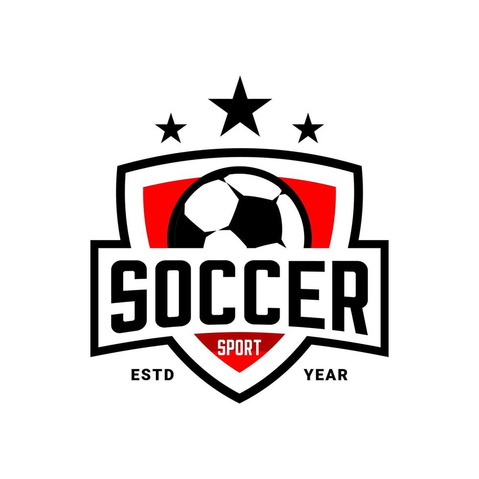 Fußball-Logo-Vektor-Design, Vektor ein Ball