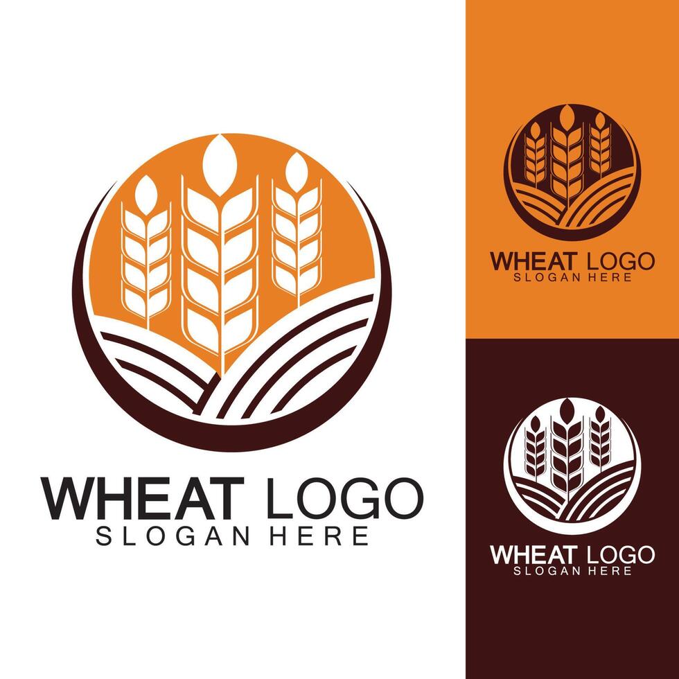jordbruk vete logotyp mall vektor ikon design