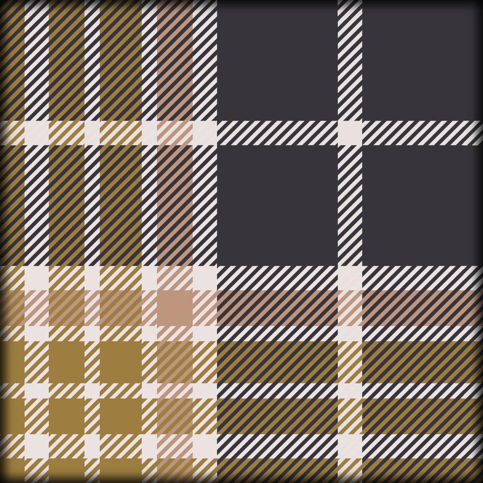 Schottisches nahtloses muster des braunen, weißen und weichen violetten tartan-plaids. Textur aus Tartan, Plaid, Tischdecken, Hemden, Kleidung, Kleidern, Bettwäsche, Decken und anderen Textilien vektor