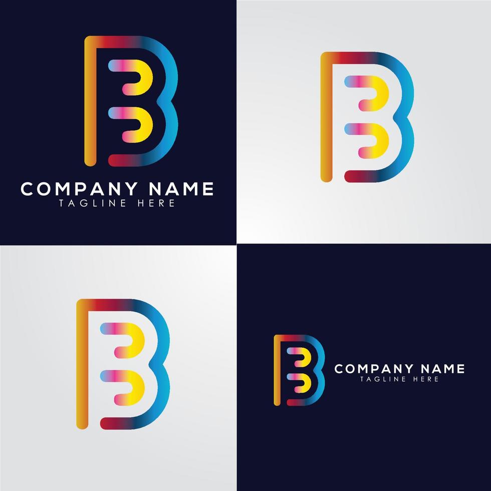 b bokstav logotyp, b logotyp, modern logotyp vektor