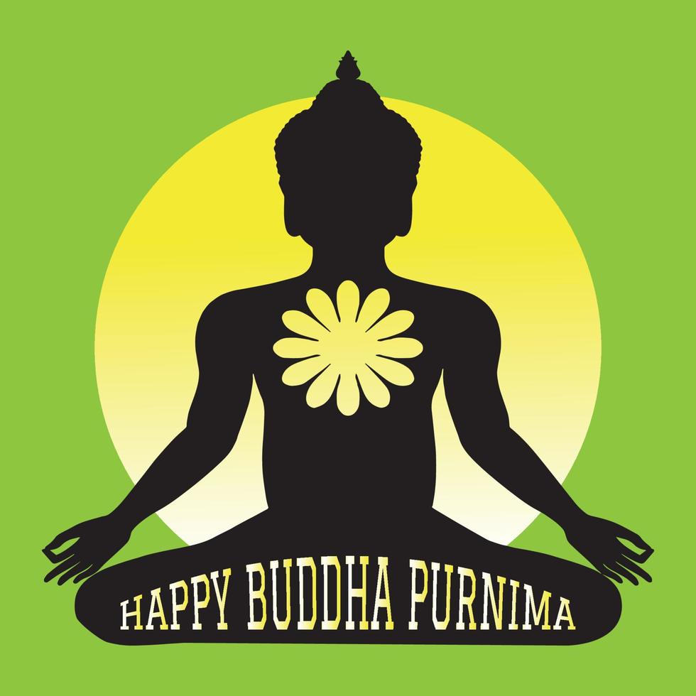 glückliche buddha purnima-vektorillustration vektor