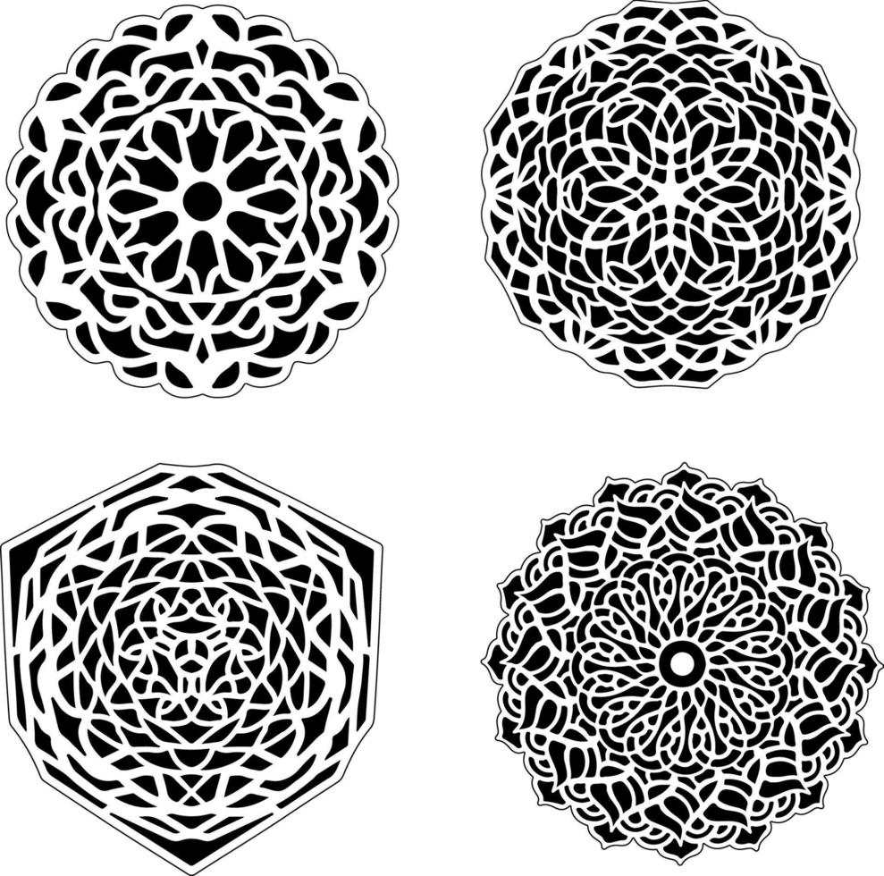 dekoratives mandala-set vintage florale ornamente vektor