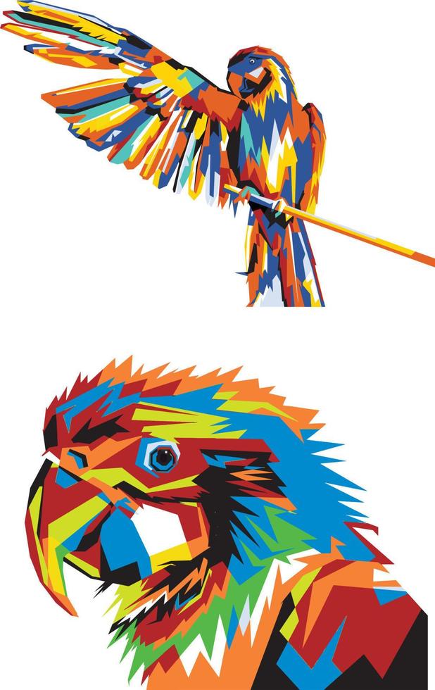 Papagei-Pop-Art-Illustration vektor