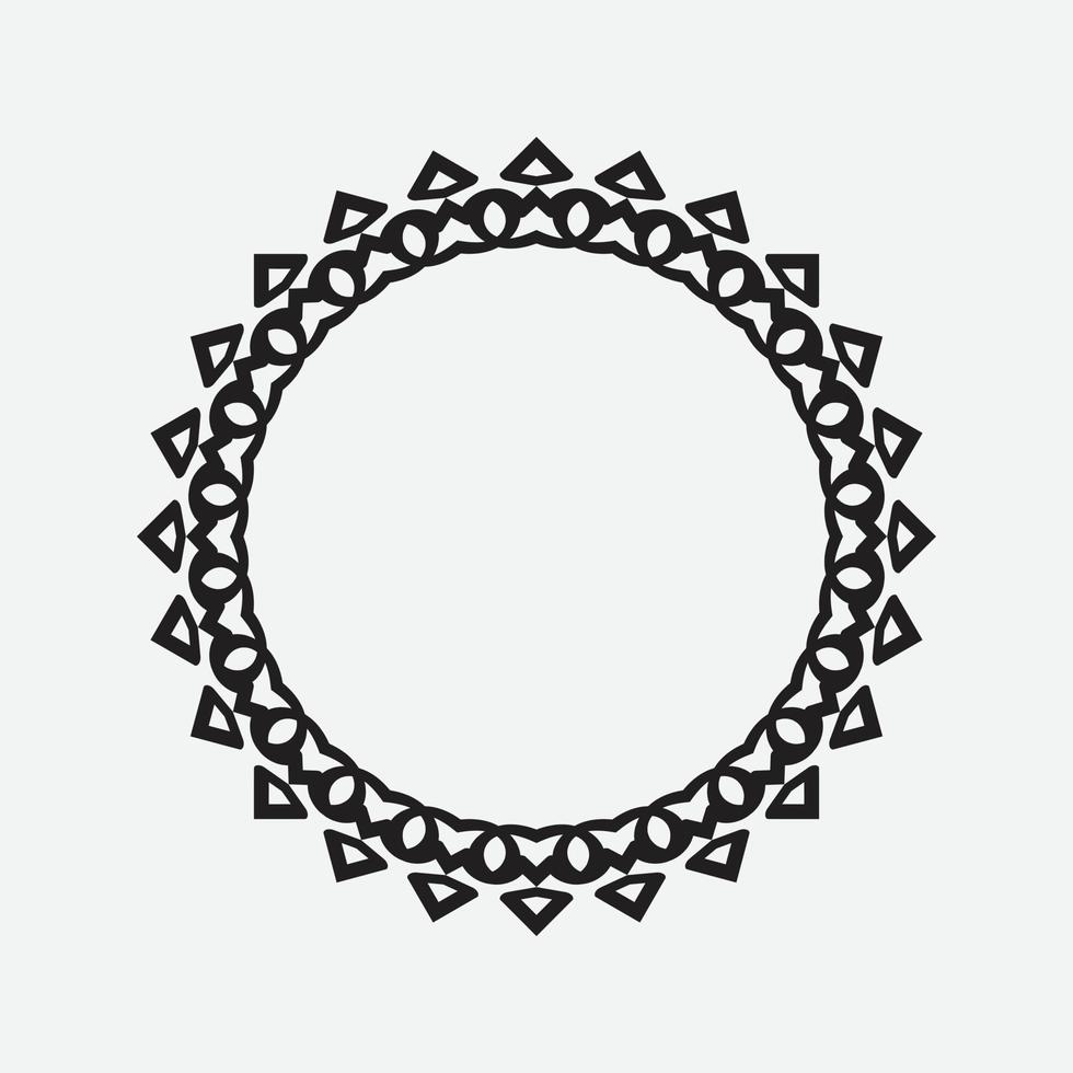 cirkel grekisk ram. rund slingrande kant. dekoration element mönster. vektor illustration isolerad på vit bakgrund