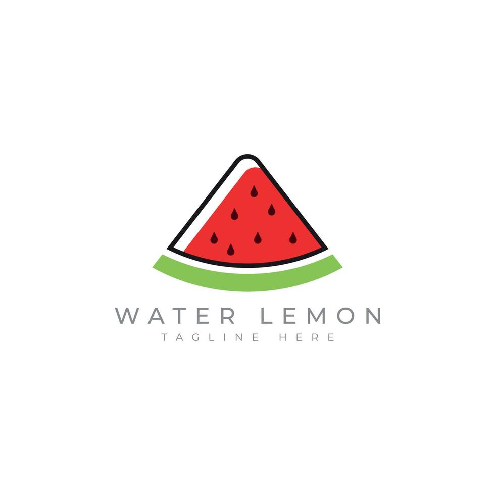 Wassermelonensaft-Logo-Design-Konzept vektor