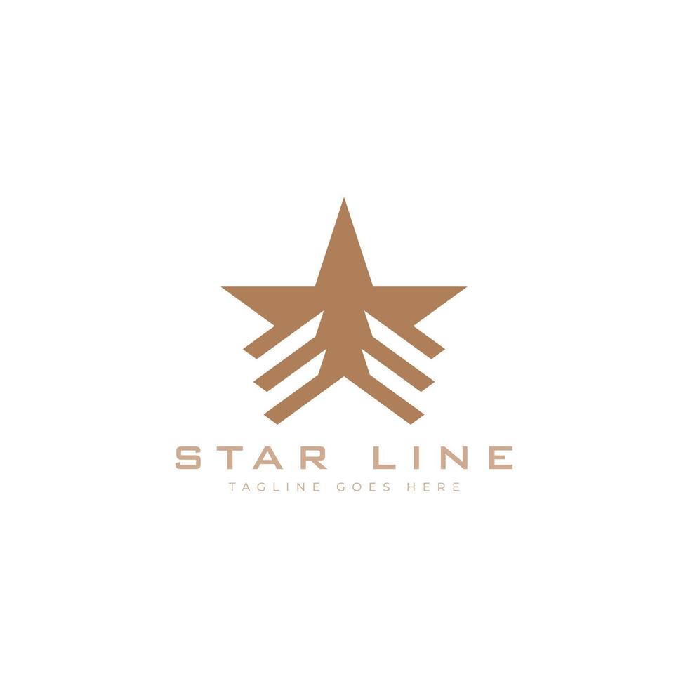 Stern-Logo-Design-Markenzeichen-Monogramm-Vorlage vektor