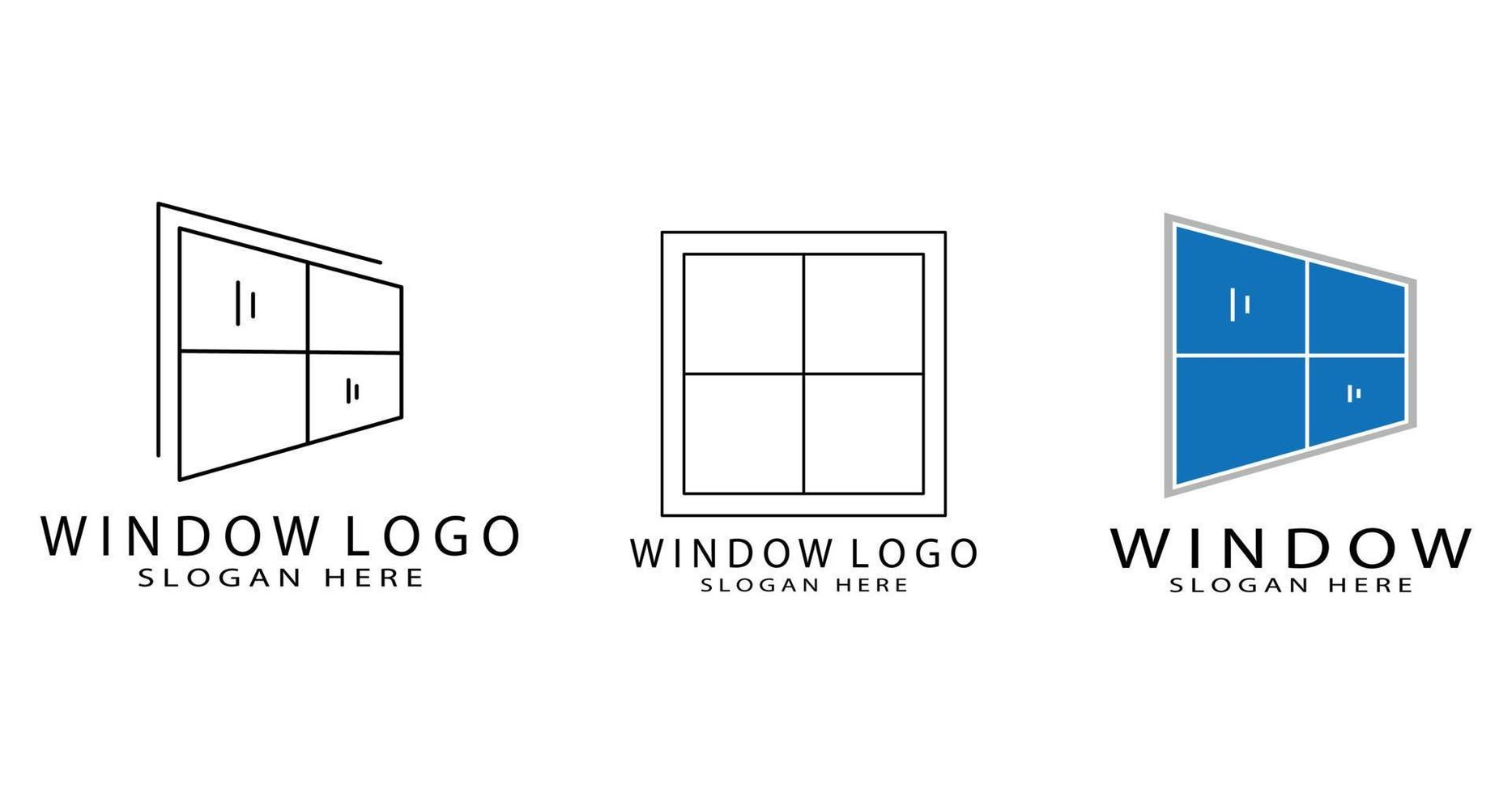 uppsättning av windows logotyp vektor illustration design grafik