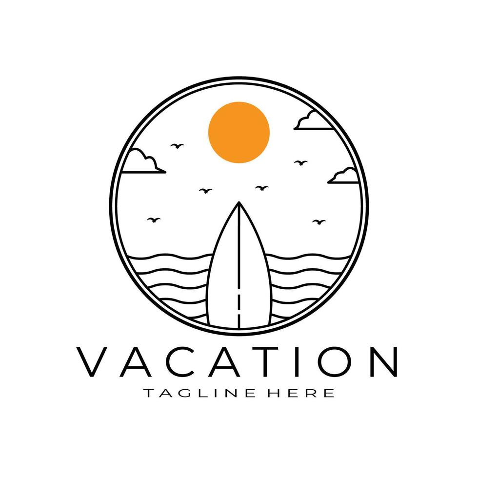 Urlaub-Logo-Vektor-Illustration-Design-Grafik vektor