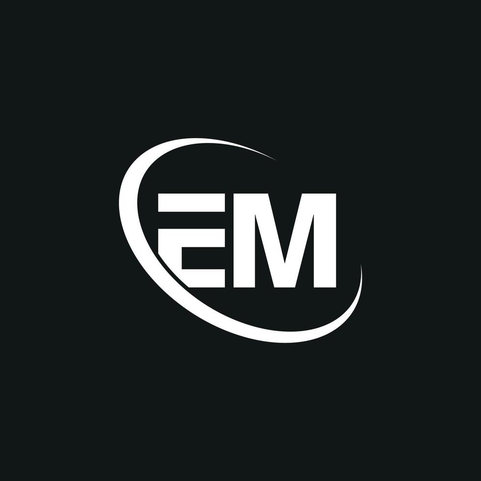 em-Brief-Logo kostenlose Vektorvorlage vektor