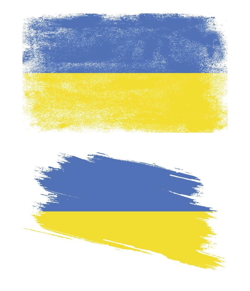 Ukraine-Flagge im Grunge-Stil vektor