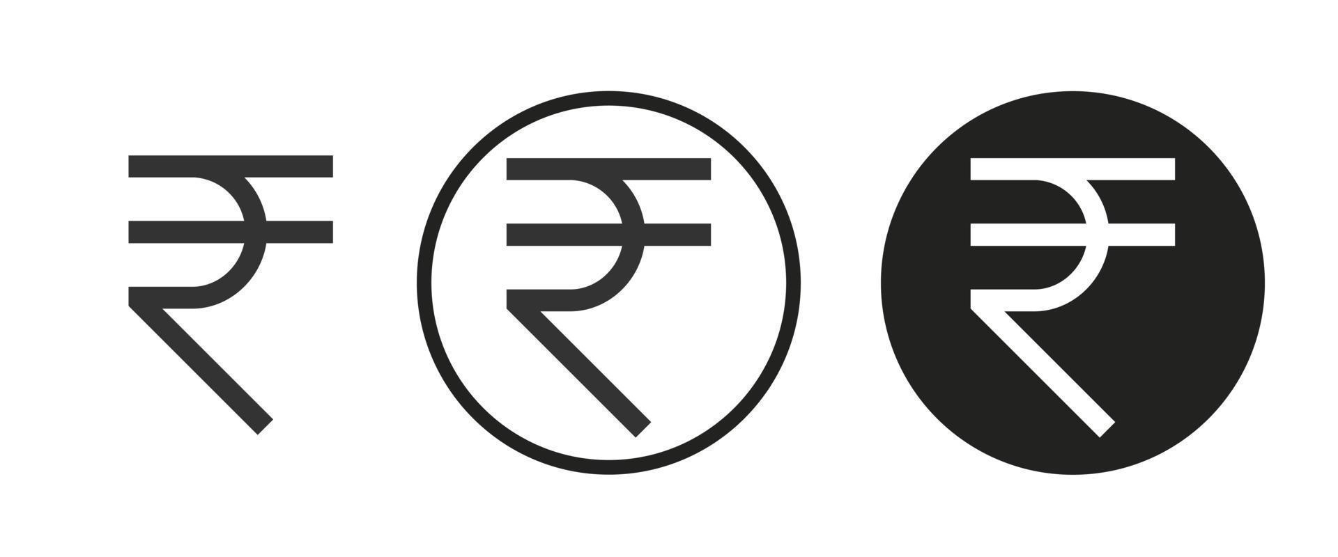 inr indische rupie-symbol. Web-Icon-Set .Vektor-Illustration vektor