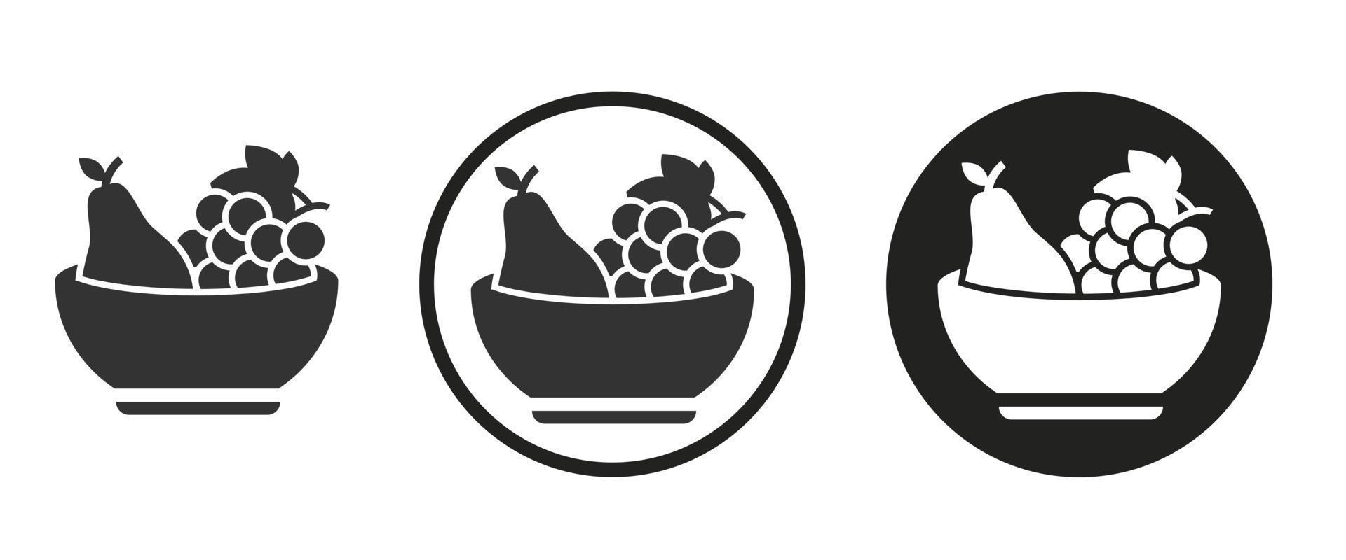 Obst-Symbol. Web-Icon-Set .Vektor-Illustration vektor