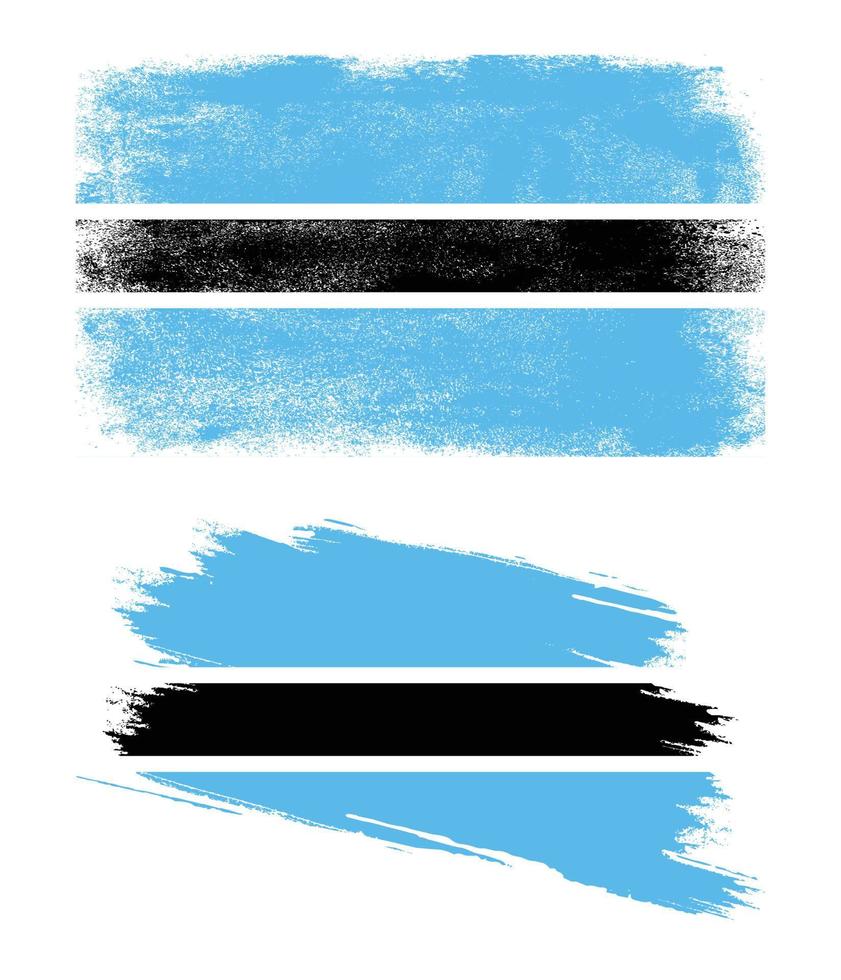 Botswanas flagga i grunge stil vektor