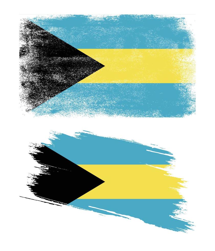 Bahamas flagga i grunge stil vektor