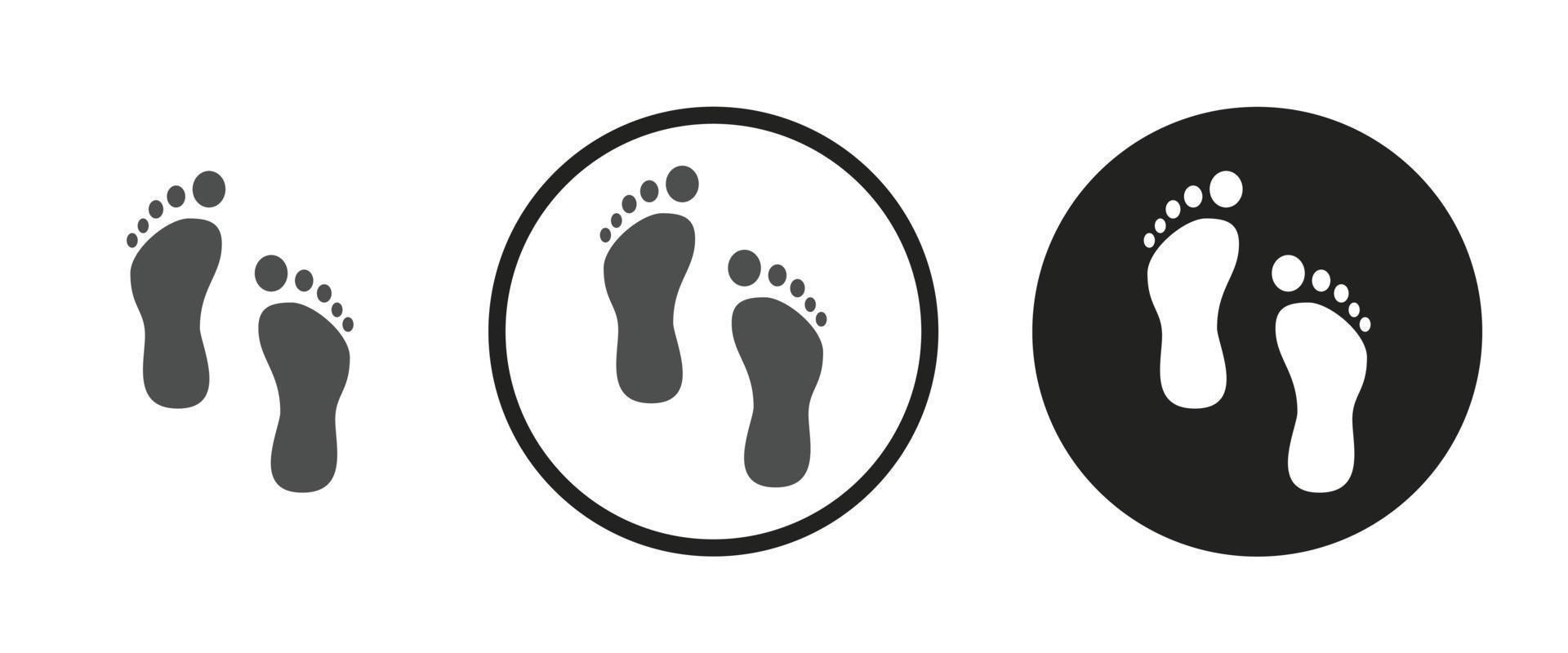 Fußspuren-Symbol. Web-Icon-Set .Vektor-Illustration vektor
