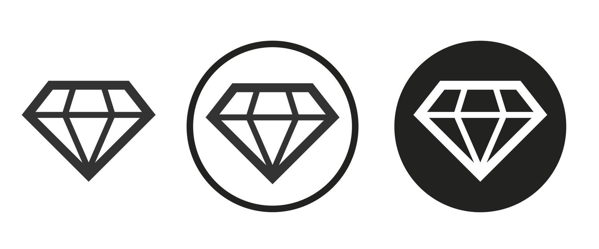Diamant-Symbol. Web-Icon-Set .Vektor-Illustration vektor