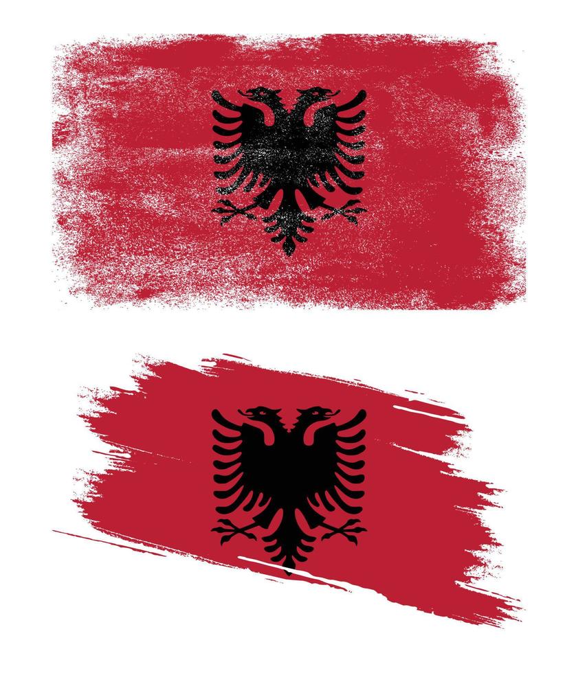 Albanien-Flagge im Grunge-Stil vektor