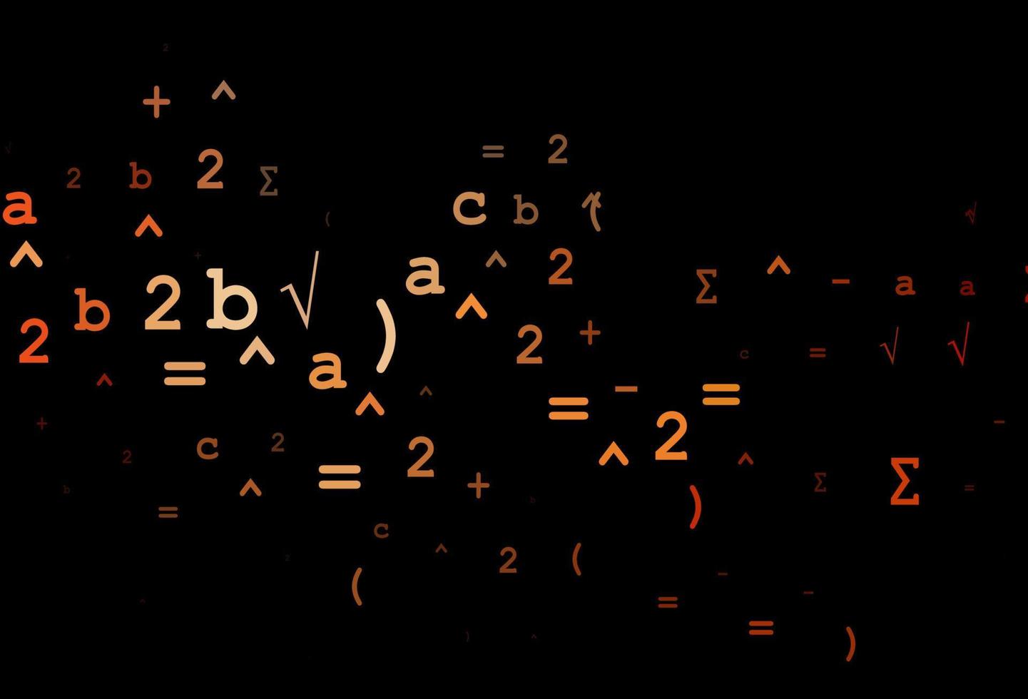 mörkröd vektorbakgrund med algebraelement. vektor