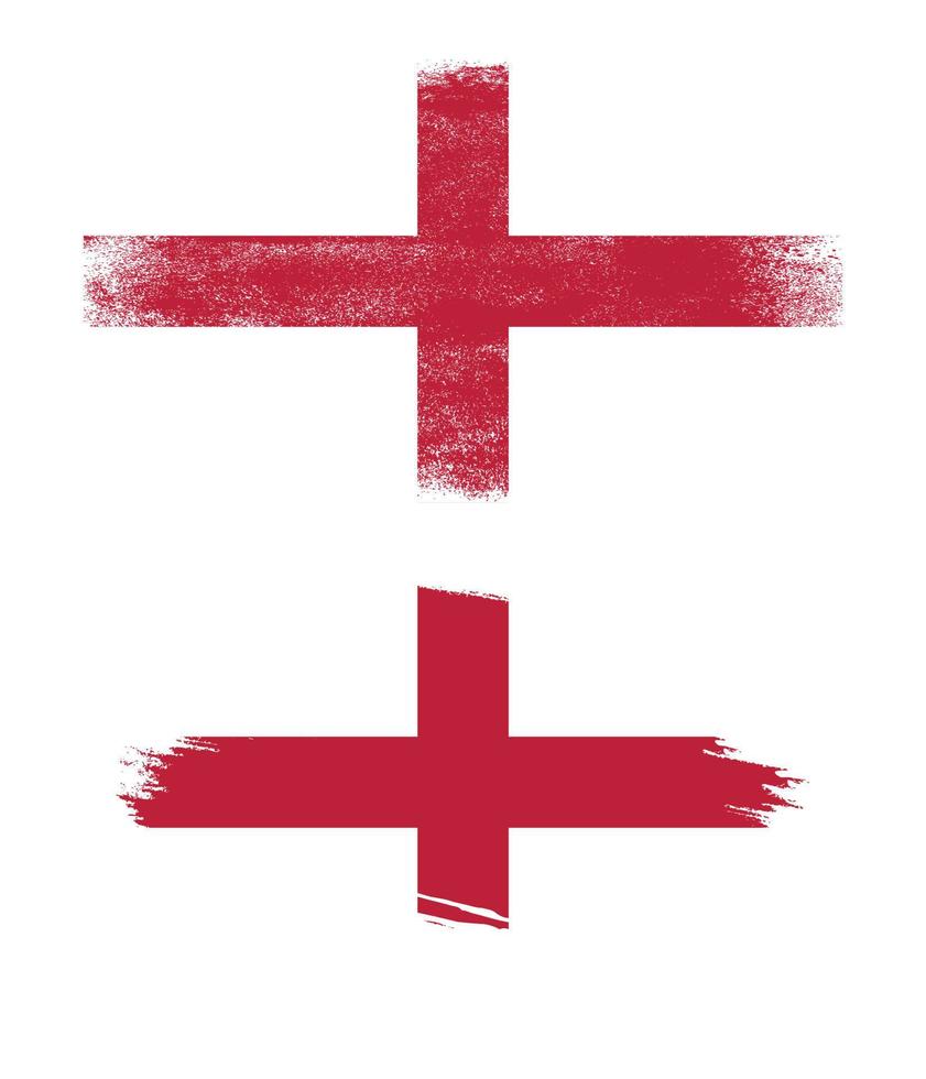 England flagga med grunge textur vektor