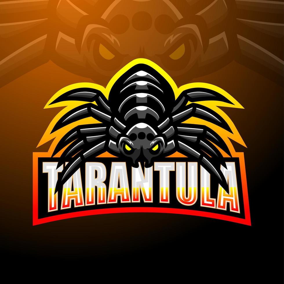 tarantula maskot esport logotypdesign vektor