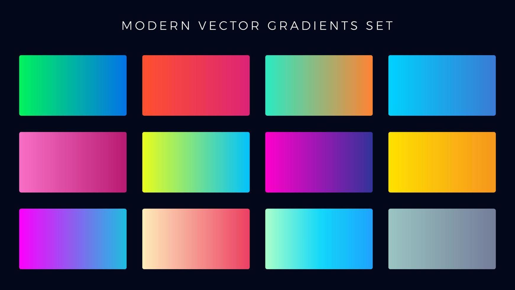 modernes buntes Farbverlaufsset vektor
