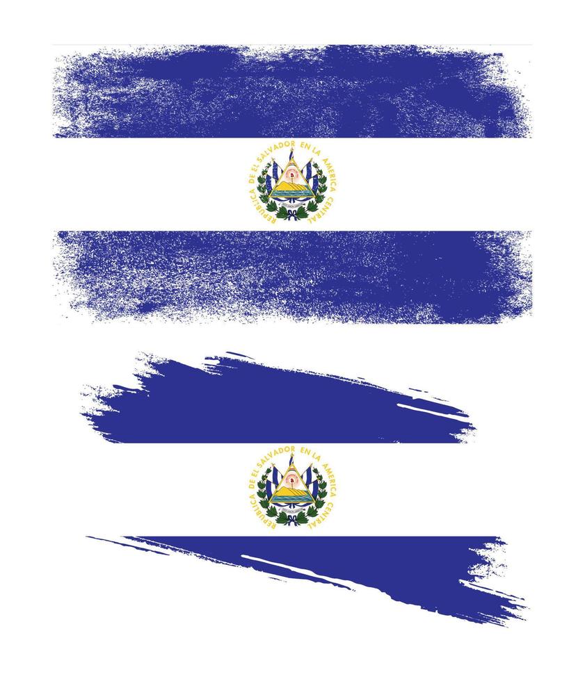 El Salvador Flagge mit Grunge-Textur vektor