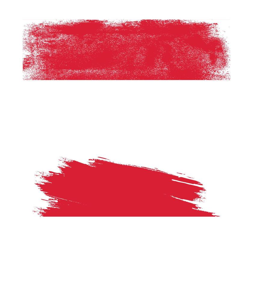 Monaco-Flagge mit Grunge-Textur vektor