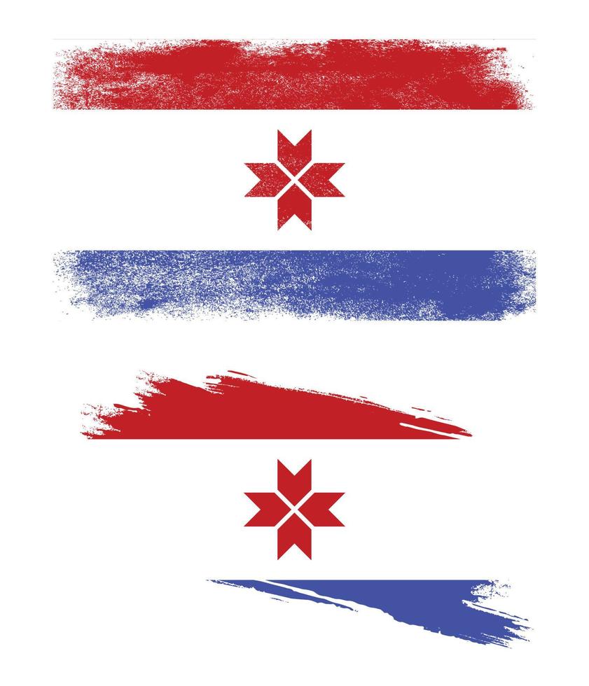 mordowinische Flagge mit Grunge-Textur vektor