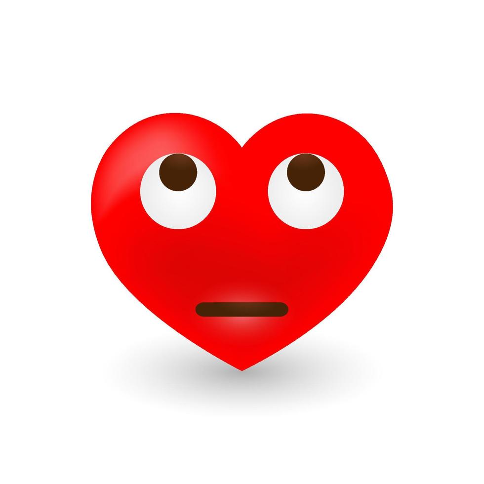denkendes Herz Emoji vektor