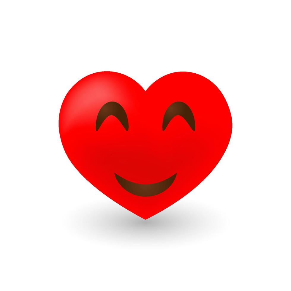 positives Herzgesicht Emoji vektor