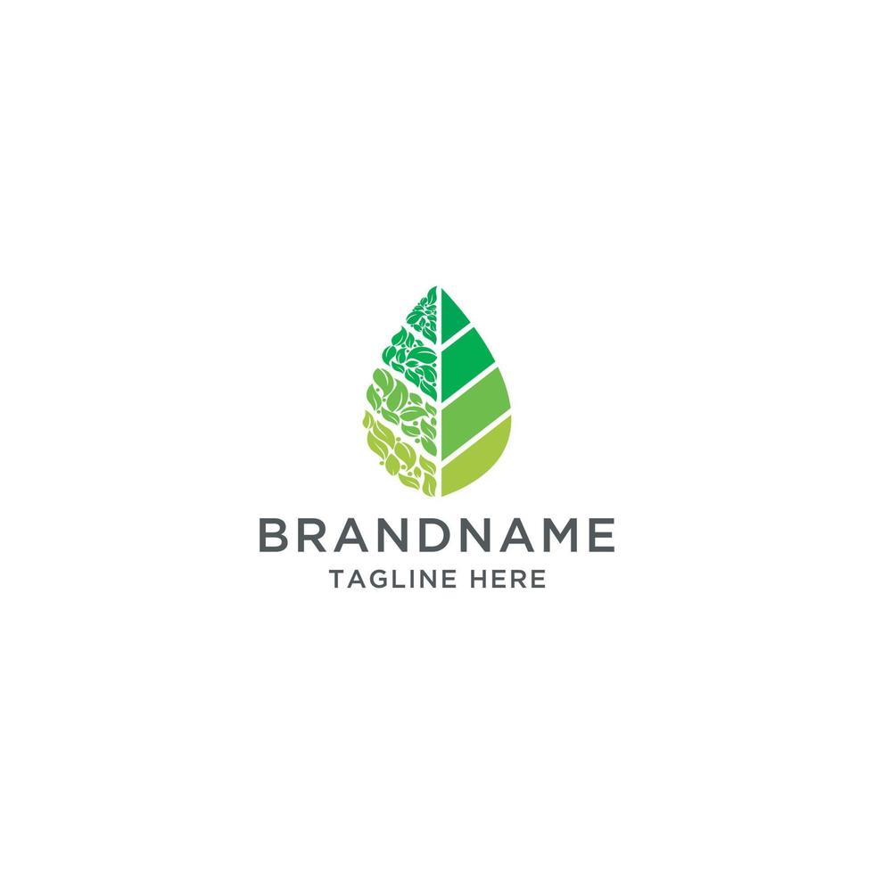 grönt blad logotyp ikon formgivningsmall. spa, kosmetika, blommig, växtbaserade, modern vektor