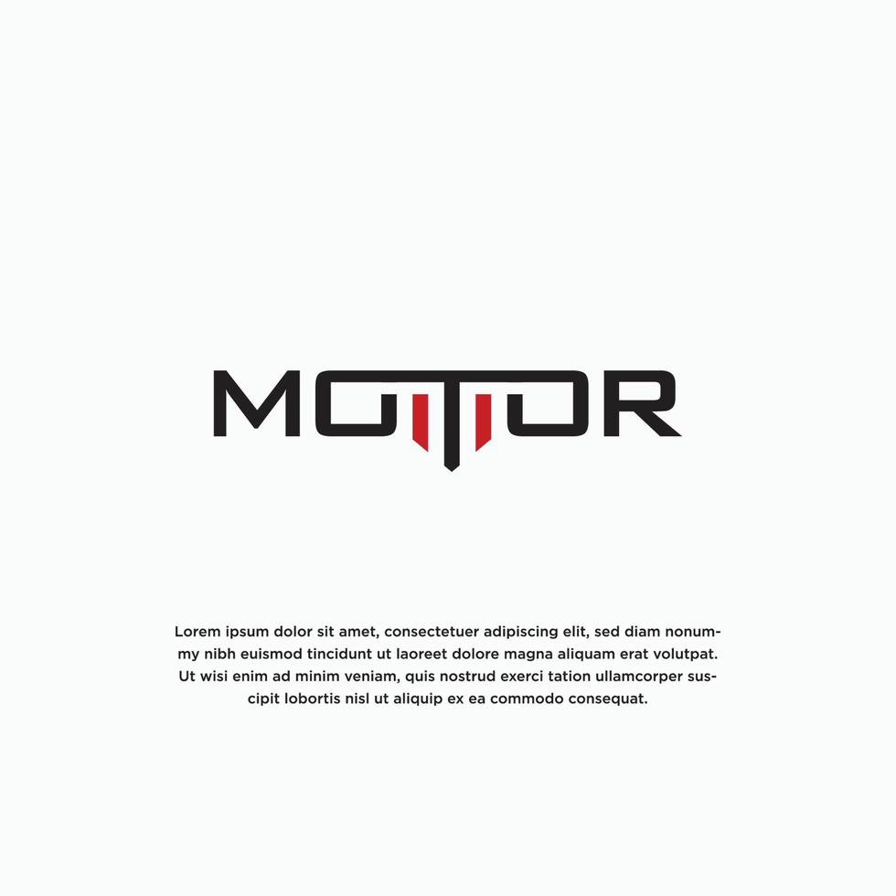 einfache und einzigartige wortmarke motoridee logo design vorlage vektorillustration vektor