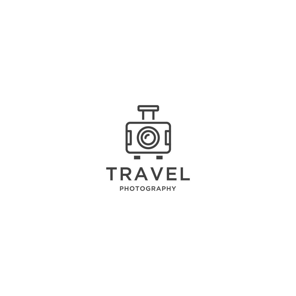 Kamerakoffer Reisefotografie Logo Symbol Design Vorlage Vektor