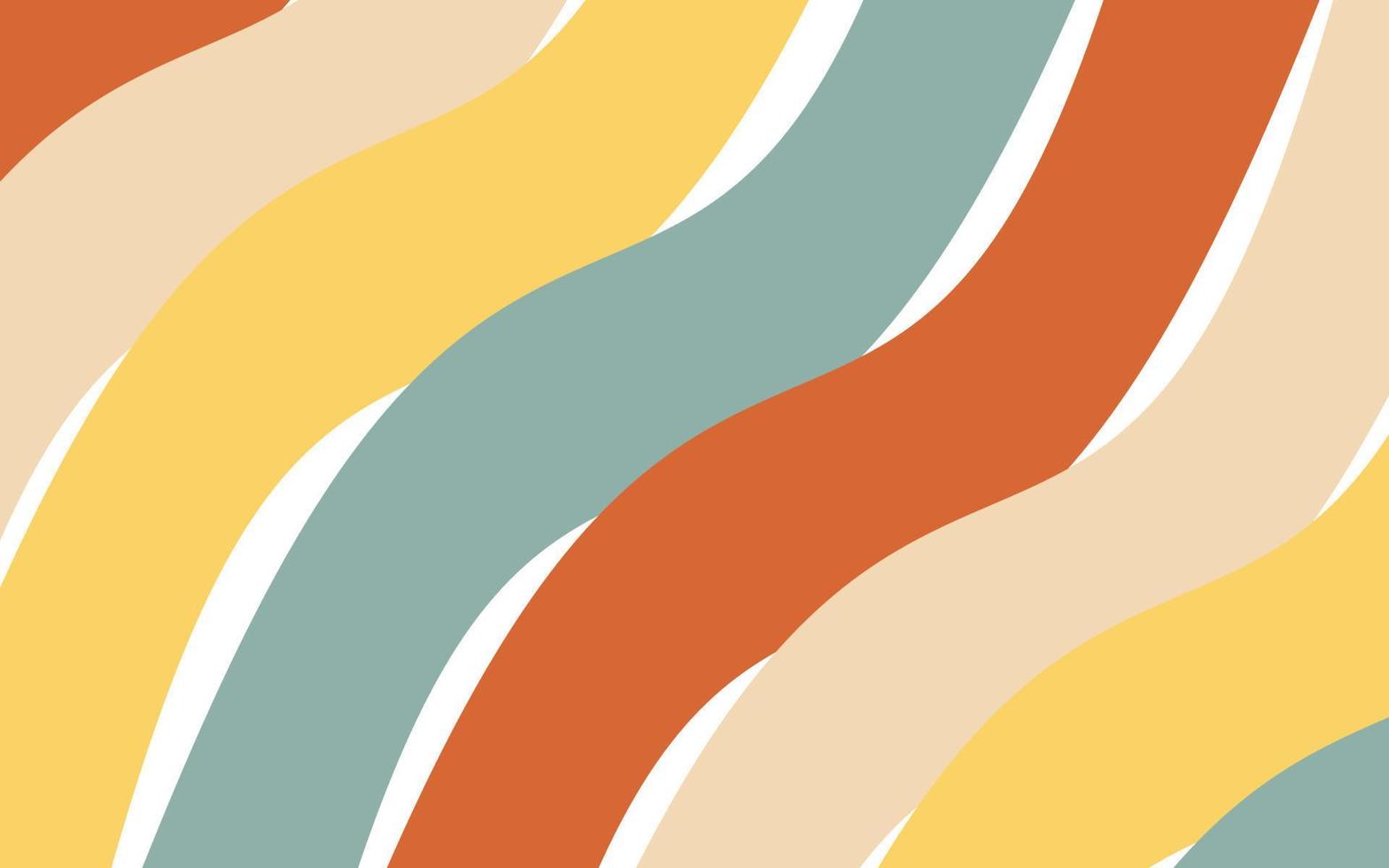 Banner im Stil der guten Laune der 1970er Jahre. Die Wellen und Linien sind mehrfarbig. Vektor psychedelisches Spaßelement für Design. Verwendung für Druck, Tapete, Verpackung, Hintergrund.