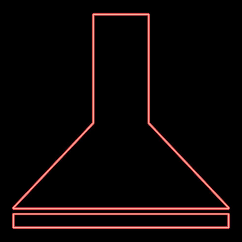 Neonabzugshaube rote Farbvektorillustration flaches Bild vektor