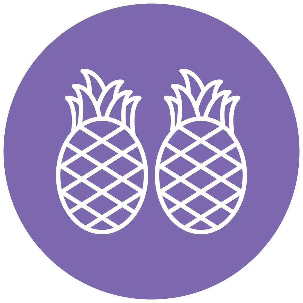 Ananas-Icon-Stil vektor